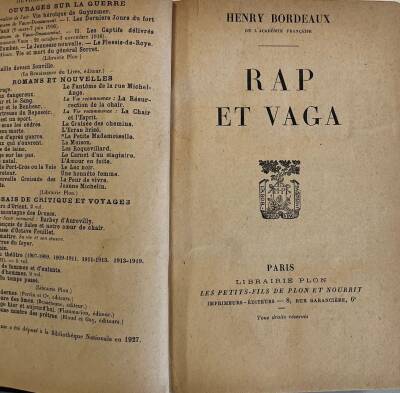 Rap Et Vaga- Henry Bordeaux - 2